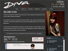 Tablet Screenshot of diva-hair.co.uk